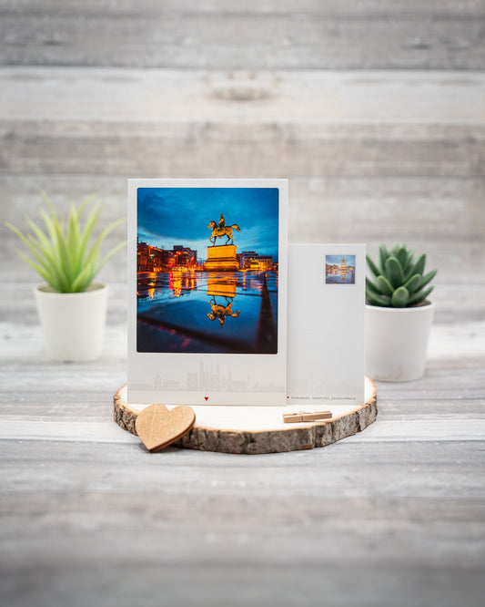 Postkarte: Reiterstandbild