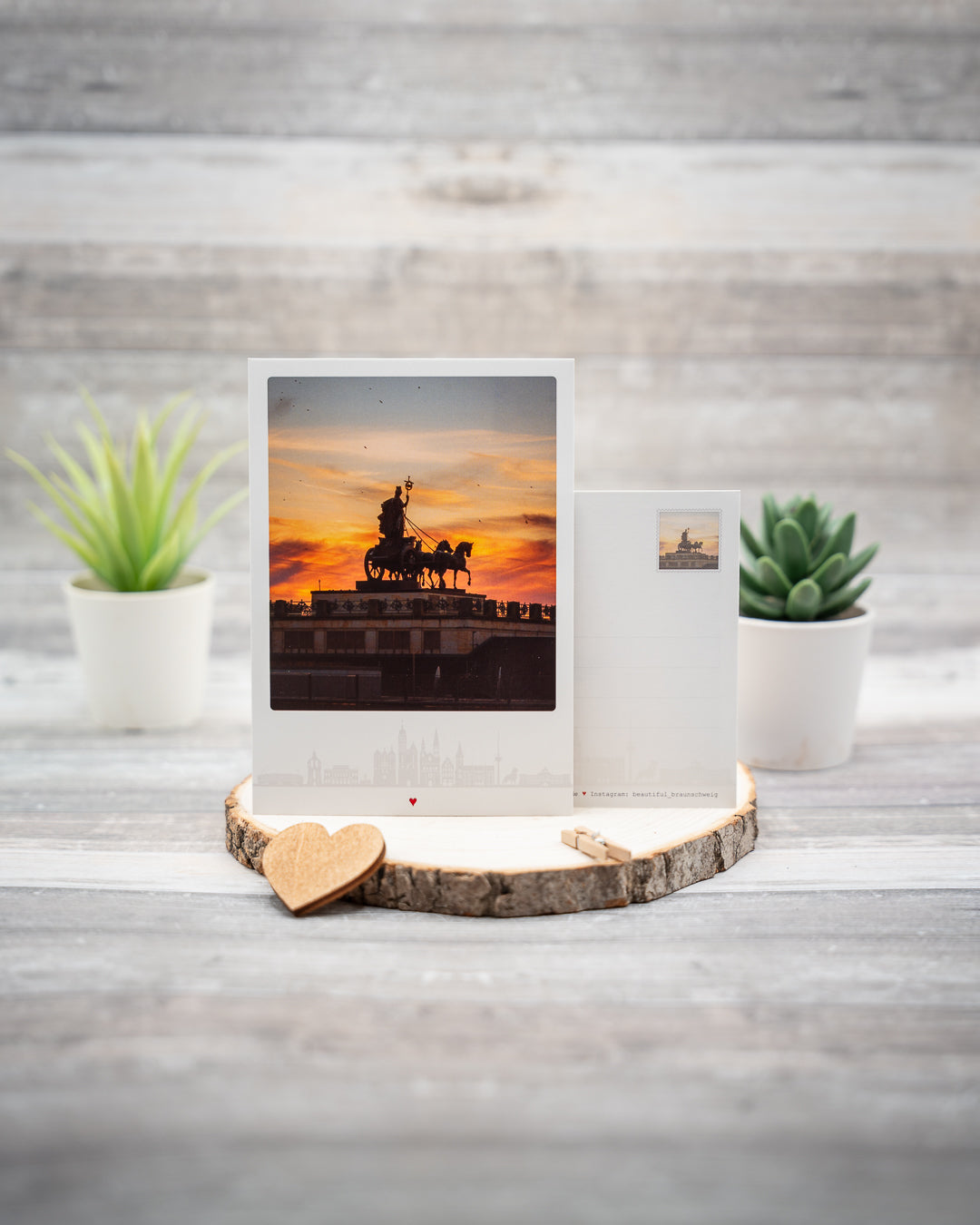 Postkarte: Quadriga