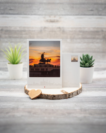 Postkarte: Quadriga