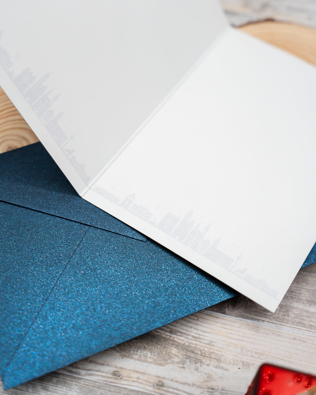 Set: 4 Weihnachtskarten (Schloss)