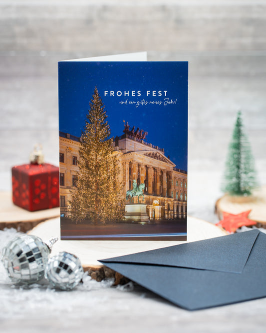 Set: 4 Weihnachtskarten (Schloss)