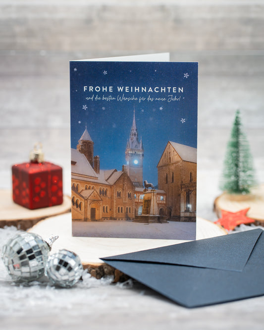 Set: 4 Weihnachtskarten (Burgplatz)