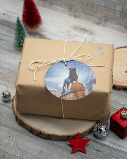 Geschenkanhänger "Löwe & Burgplatz", 4er-Set
