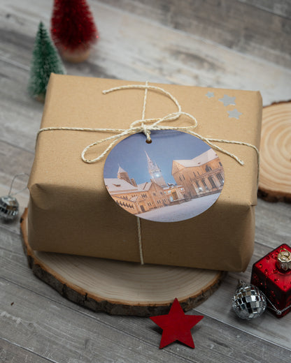 Geschenkanhänger "Löwe & Burgplatz", 4er-Set
