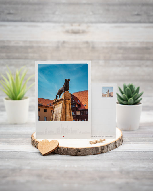 Postkarte: Burglöwe