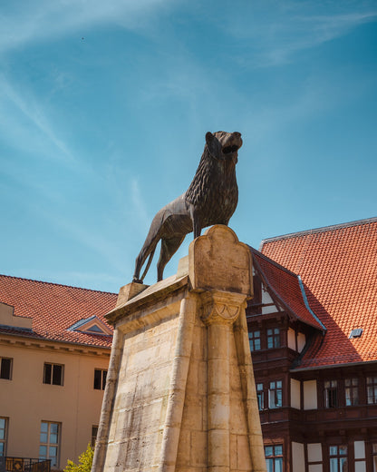 Postkarte: Burglöwe