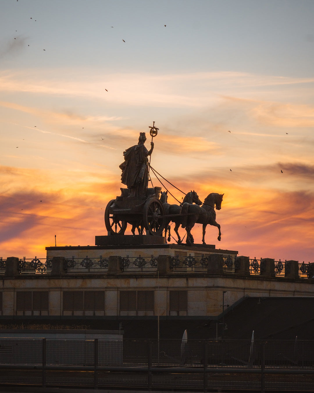 Postkarte: Quadriga