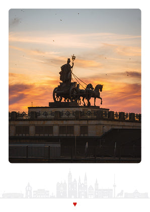 Postkarte: Quadriga